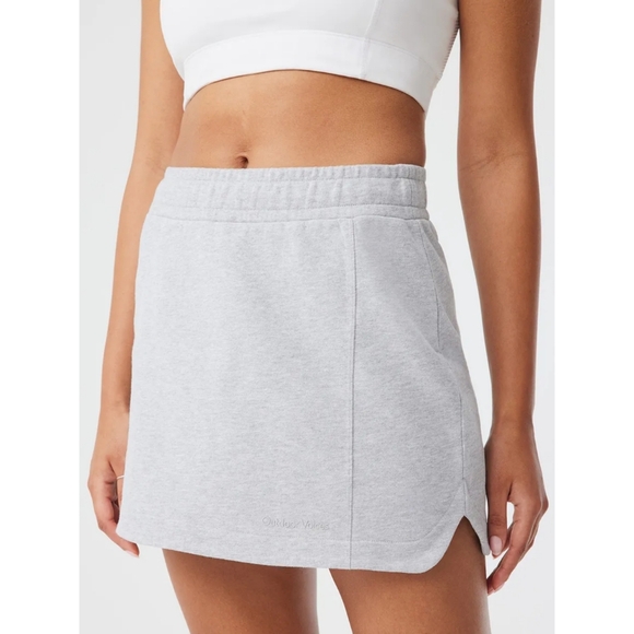 Outdoor Voices Gray Skirt Womens Organic Cotton Terry Linerless Pull-on Size S - Picture 2 of 10